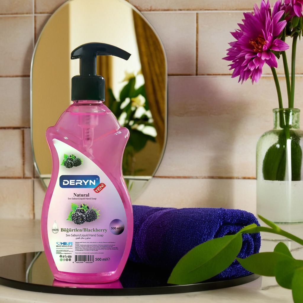 500 ml Deryn böğürtlenli sıvı sabun - doğal bakım ve hoş koku