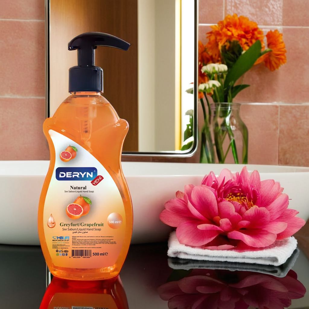 500 ml Deryn gül aromalı sıvı sabun - yumuşak ve nazik temizlik