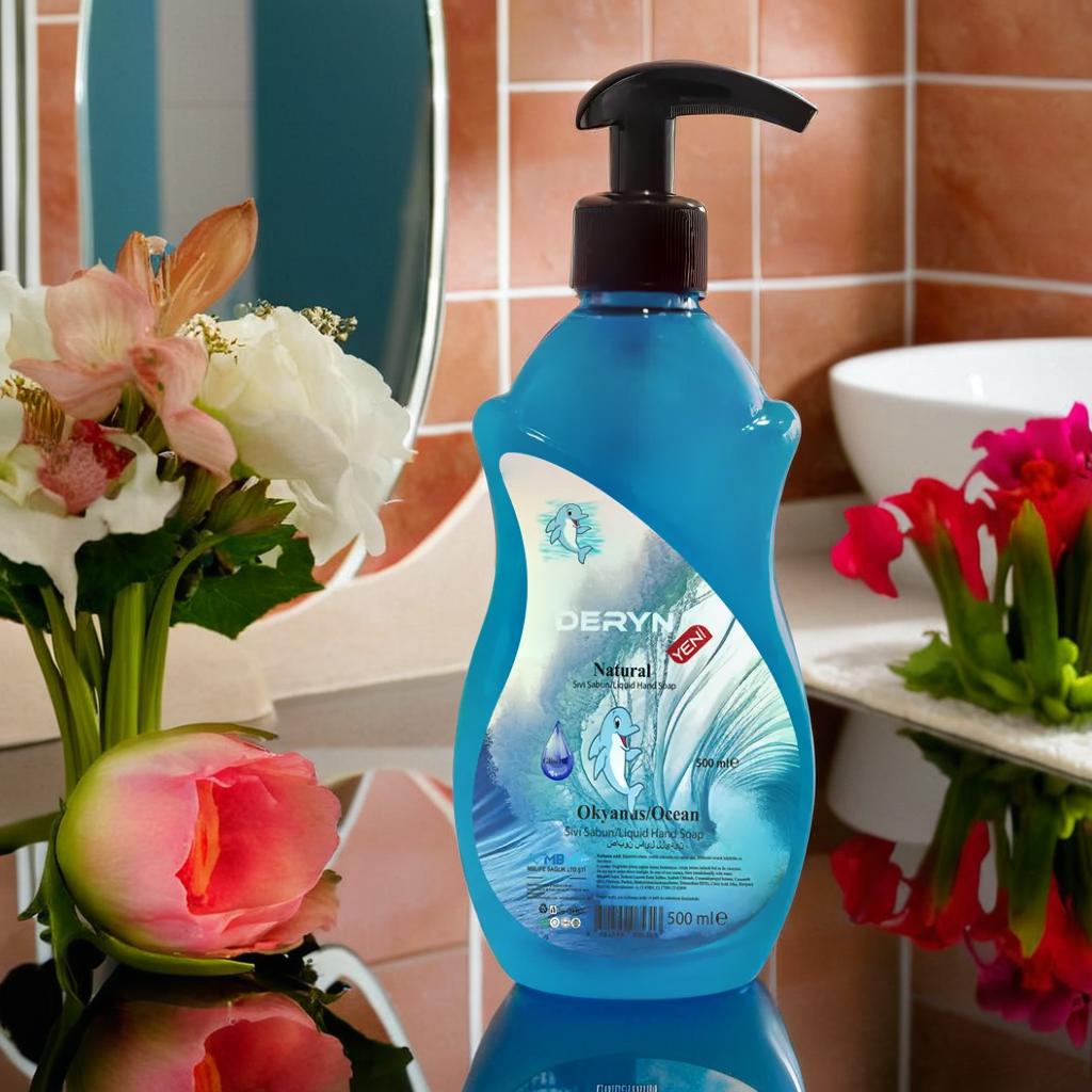 Deryn Okyanus Kokulu Sıvı El Sabunu 500 ml - Doğal ve Cilt Dostu Küçük Boy